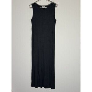 J Jill Wearever Collection XS Maxi Dress Womens Black Sleeveless Tank Dress Soft